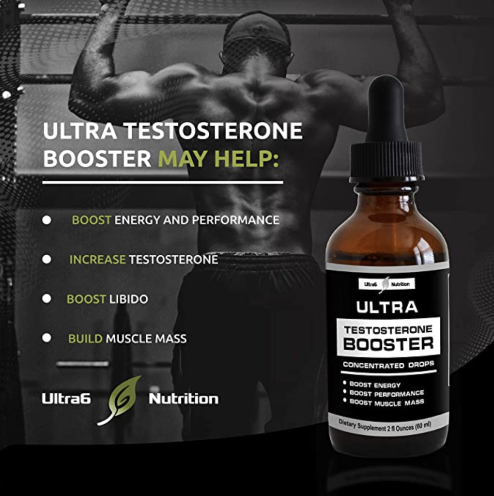 Testosterone Booster Drops. Testosterone Liquid Supplement w/ Tongkat