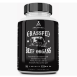 Ancestral Supplements Grass Fed Beef Organs (Desiccated) — Liver, Heart, Kidney, Pancreas, Spleen (180 Capsules)